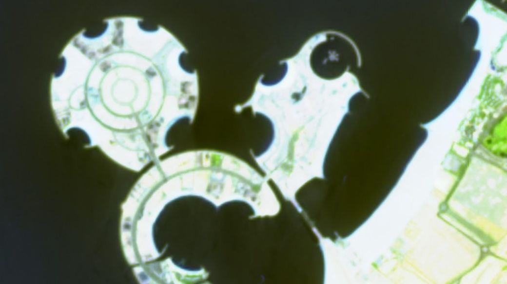 Sentinel-2 false-colour urban composite of Al Marjan Island, Ras Al Khaimah